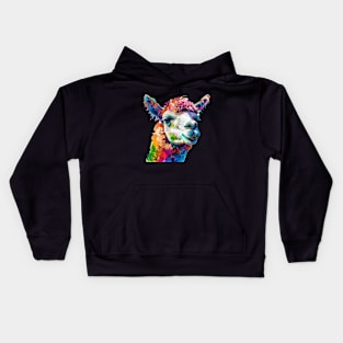 Alpaca Colorful Pop Art Design Animal Lover Gift Idea Kids Hoodie